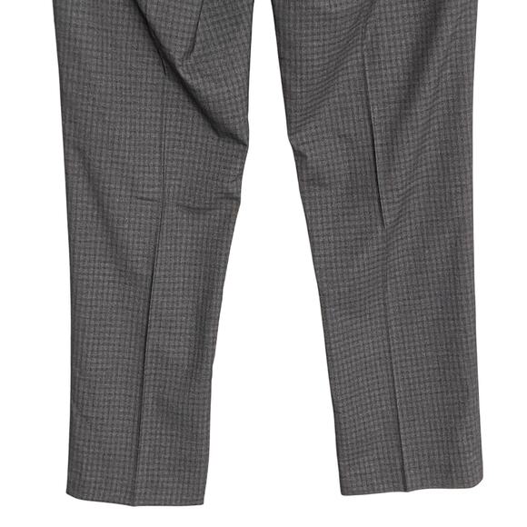 Perry Ellis Portfolio Pants Men's 34x32 Slim Fit Dress Pant Charcoal Gingham NEW - Picture 7 of 12